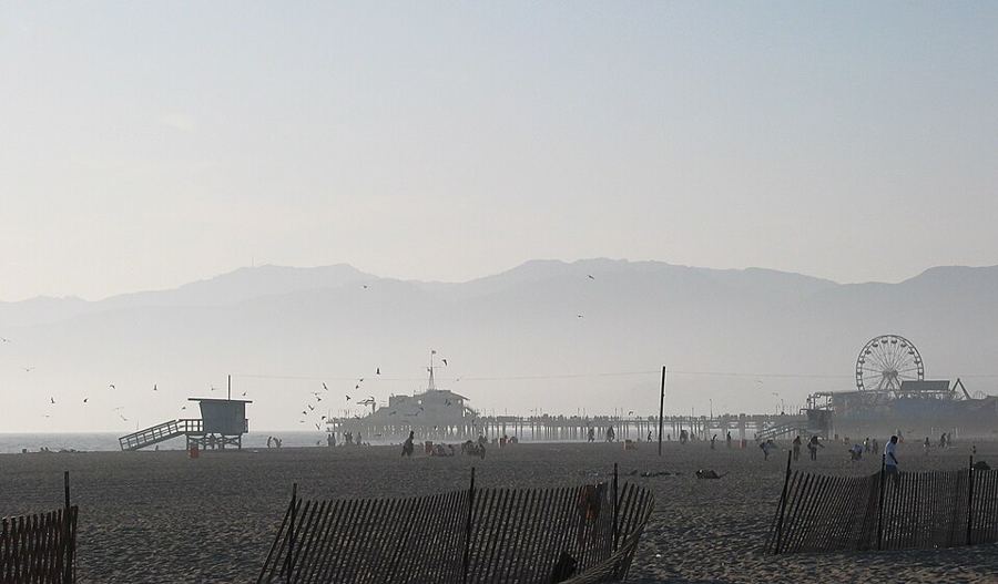Santa Monica pier and beach